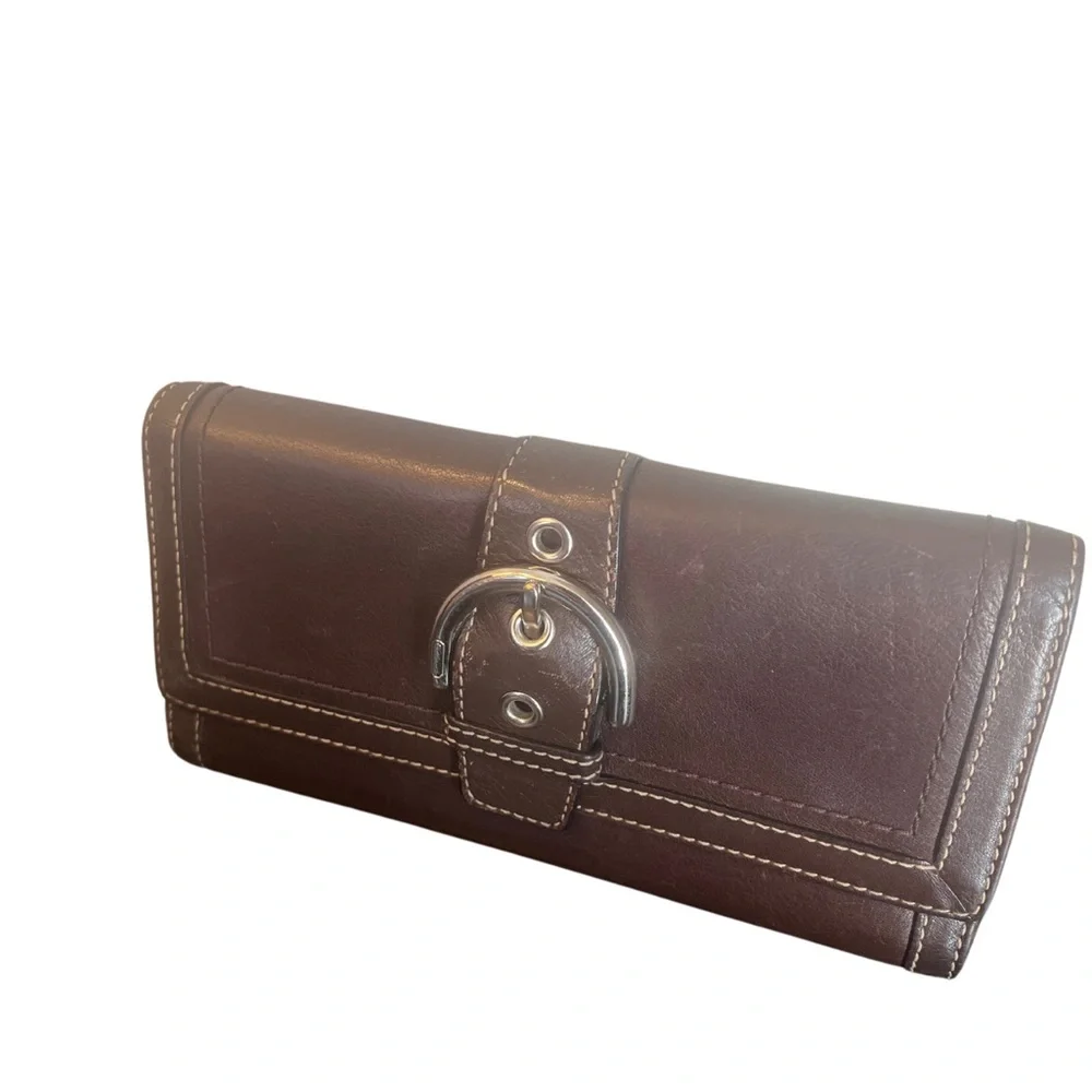 Coach SoHo Brown Trifold Wallet - Picture 4 of 14